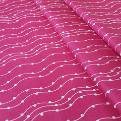 Magenta Pearl Waves - 100% Cotton Fabric Fat Quarter - Vera Fabrics