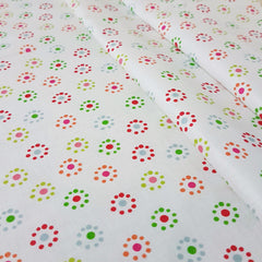Multi Spot Flowers - 100% Cotton Fabric Fat Quarter - Vera Fabrics