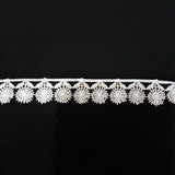 18mm Garden Flowers White Guipure Lace Trim - by the metre