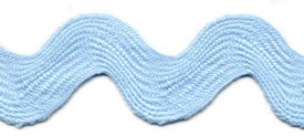 Super Jumbo 4cm Large Ric Rac Craft Ribbon - Baby Blue - Per Metre - Vera Fabrics