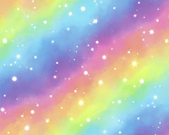100% Cotton Digital Rainbow Galaxy 59
