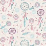 Blue & Purple Dream Catchers Cotton Fabric