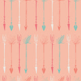Peach Arrows Cotton Fabric