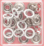 Button Snaps: White - Ring Top, 11mm - 3 Sets