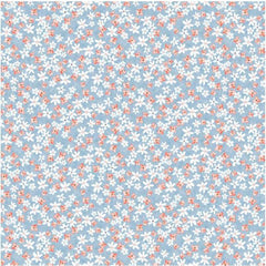 Pastel Petit Flowers Peach Blue Blender Excellent Quality 100% Cotton Fabric Craft Sewing Clothes Home Decor 60