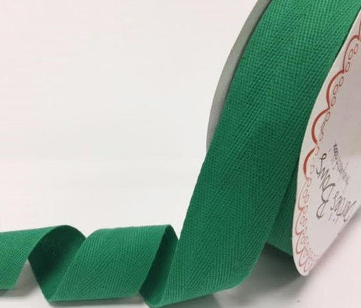 2 metres Christmas Green 40mm Cotton Herringbone Tape Webbing Ribbon Craft Sewing