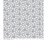 Delilah White & Grey Love Hearts Cotton Fabric