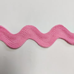 Super Jumbo 3-4cm Large Ric Rac Craft Ribbon - Pink - per metre