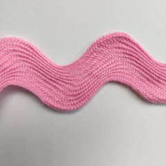 Super Jumbo 3-4cm Large Ric Rac Craft Ribbon - Pink - per metre