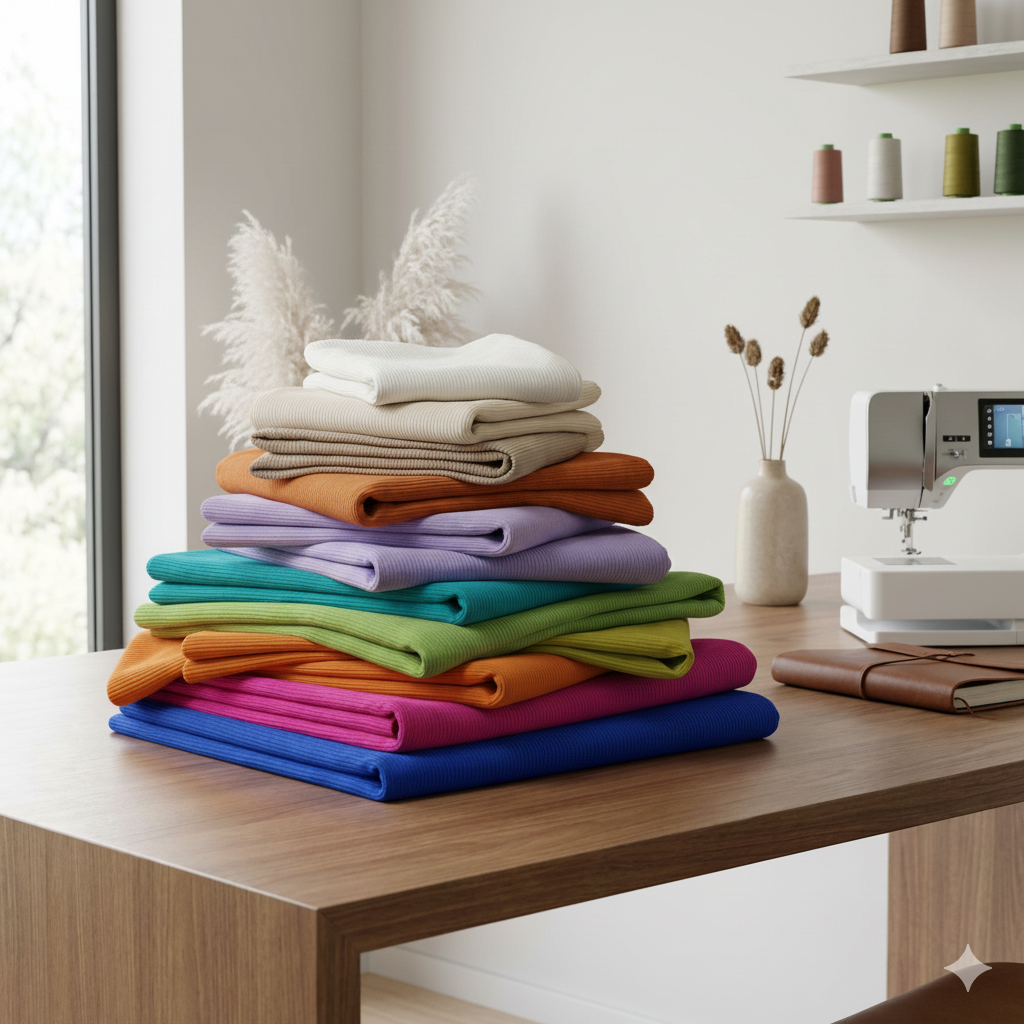 Assorted 100% Cotton 21 Wale Corduroy Fabric 57" Babycord Bundle - 5 Colours