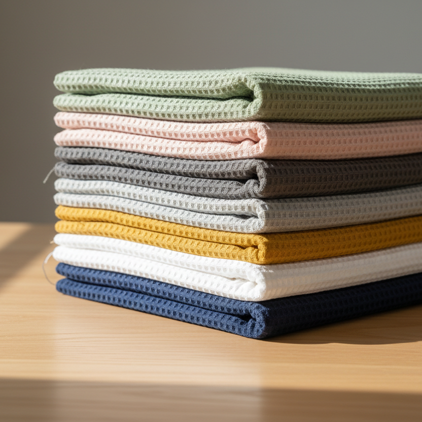 Assorted 100% Cotton Cotton Waffle Fabric 59" Bundle - 5 Colours