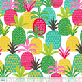 Pineapple Fields White Tutti Fruitti Cotton Fabric - Vera Fabrics