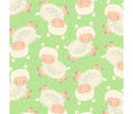 Baby Lambs on Green Spring Fling Animals Cotton Fabric - Vera Fabrics