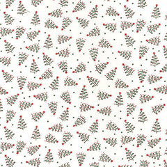 Christmas Trees Drawing Outlines Unique Xmas Vintage Traditional Design Fat Quarter 100% Cotton Fabric Sewing Craft
