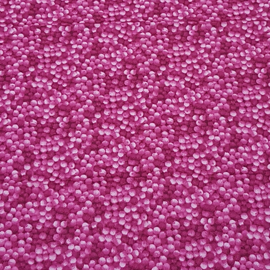 Magenta Beads - 100% Cotton Fabric Fat Quarter - Vera Fabrics