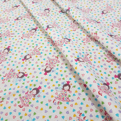 Fairy in Flowers Ivory - 100% Cotton Fabric Fat Quarter - Vera Fabrics