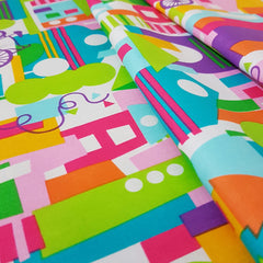 Bright Houses - 100% Cotton Fabric Fat Quarter - Vera Fabrics