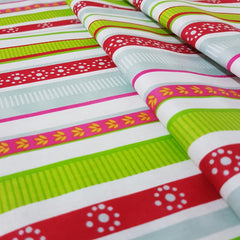 Multi Garden Stripes - 100% Cotton Fabric Fat Quarter - Vera Fabrics