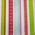 Multi Garden Stripes - 100% Cotton Fabric Fat Quarter - Vera Fabrics