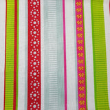 Multi Garden Stripes - 100% Cotton Fabric Fat Quarter