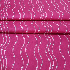 Magenta Pearl Waves - 100% Cotton Fabric Fat Quarter - Vera Fabrics