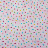 Pink Multi Hearts - 100% Cotton Fabric Fat Quarter