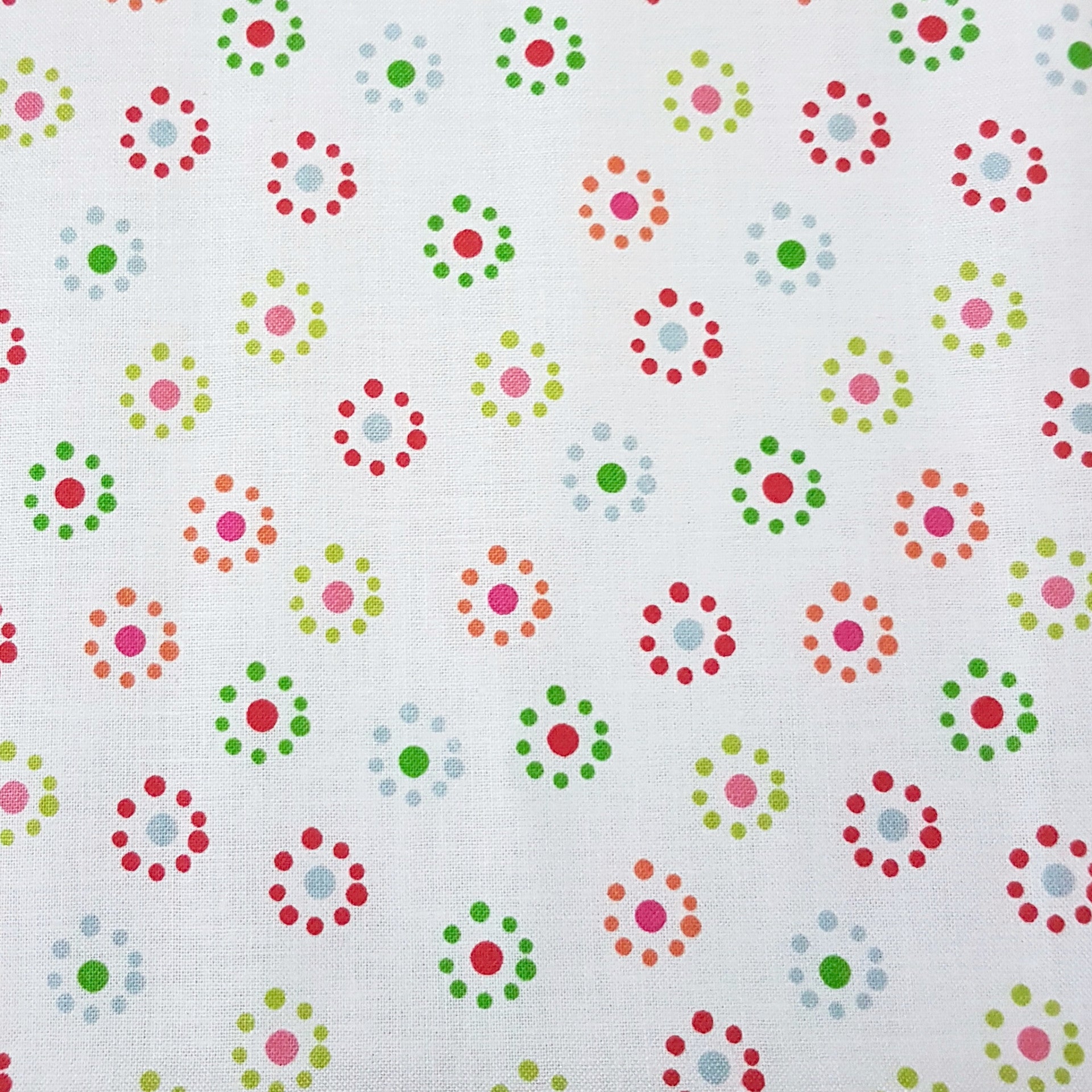 Multi Spot Flowers - 100% Cotton Fabric Fat Quarter - Vera Fabrics