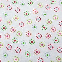 Multi Spot Flowers - 100% Cotton Fabric Fat Quarter - Vera Fabrics