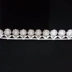 18mm Garden Flowers White Guipure Lace Trim - by the metre - Vera Fabrics