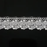 37mm Dancing Hearts White Guipure Lace Trim - by the metre