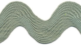 Super Jumbo 4cm Large Ric Rac Craft Ribbon - Moss Green - Per Metre - Vera Fabrics