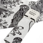 Colour-In Fat Quarter 100% Cotton Fabric - Doodling Flowers - Vera Fabrics