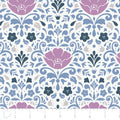 Ethereal Floral Damask in Orchid Cotton Fabric - Vera Fabrics