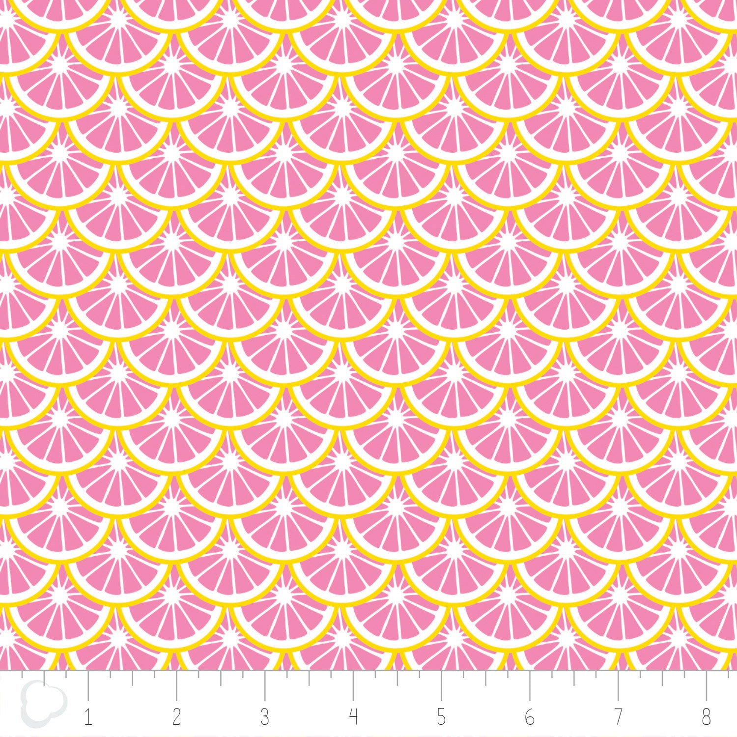 Pink Lemonade Citrus Lemon Slices Cotton Fabric - Vera Fabrics