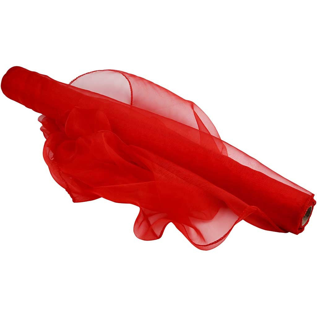Red - Fine Organza - Per Metre - Vera Fabrics