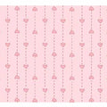 Pink String of Hearts Basically Hugs Cotton Fabric - Vera Fabrics