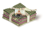 Green & Pink Country Chic Cottage Cotton Fabric Fat Quarter Bundle - Vera Fabrics