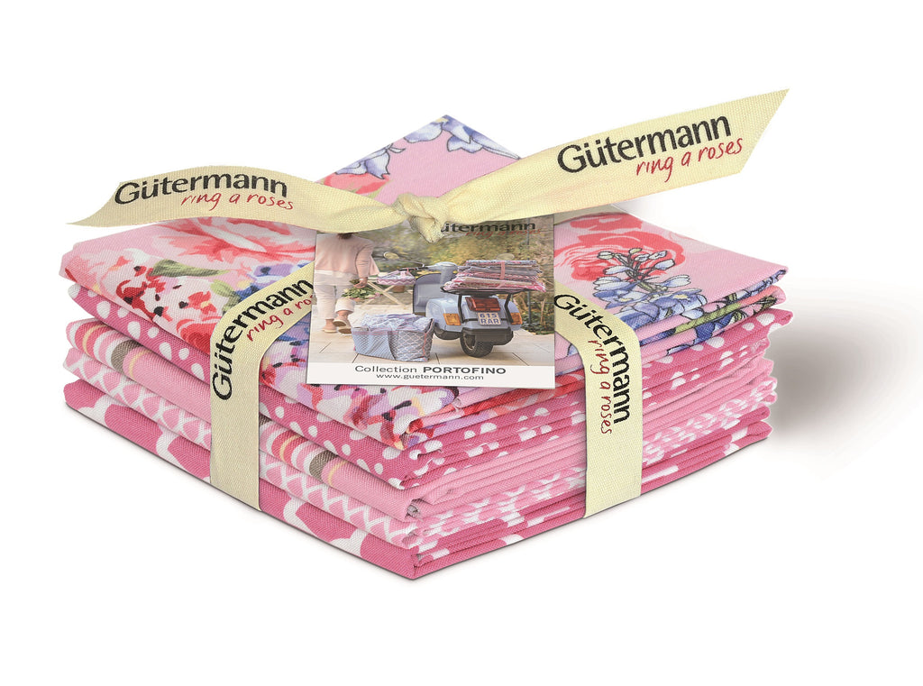 Pink Portofino Cotton Fabric Fat Quarter Bundle - Vera Fabrics