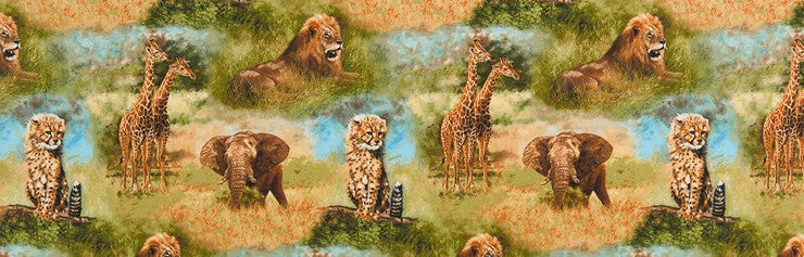 Wild Animals Nature Studies Cotton Fabric - Vera Fabrics