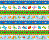 Animals in a Row Backyard Buzz Cotton Fabric