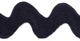 Super Jumbo 4cm Large Ric Rac Craft Ribbon - Black - Per Metre - Vera Fabrics