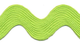 Super Jumbo 4cm Large Ric Rac Craft Ribbon - Apple Green - Per Metre - Vera Fabrics