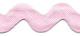 Super Jumbo 4cm Large Ric Rac Craft Ribbon - Baby Pink - Per Metre - Vera Fabrics