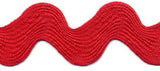 Super Jumbo 3-4cm Large Ric Rac Craft Ribbon - Barn Red - Per Metre