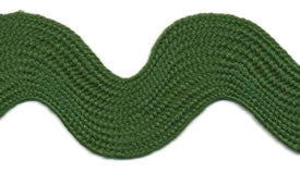 Super Jumbo 4cm Large Ric Rac Craft Ribbon - Emerald Green - Per Metre - Vera Fabrics