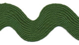 Super Jumbo 3-4cm Large Ric Rac Craft Ribbon - Emerald Green - Per Metre
