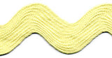 Super Jumbo 3-4cm Large Ric Rac Craft Ribbon - Yellow - Per Metre