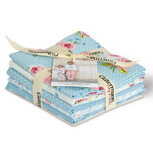 Blue Summer Loft Cotton Fabric Fat Quarter Bundle - Vera Fabrics