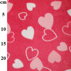 100% Polyester Fleece Fabric – Hearts 60