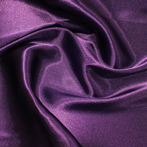 97% Polyester 3% Spandex Plain Stretch Satin 60" Fabric - 10 Colours